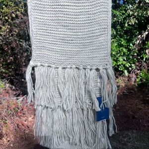 Universal Thread Cream Fringed Scarf